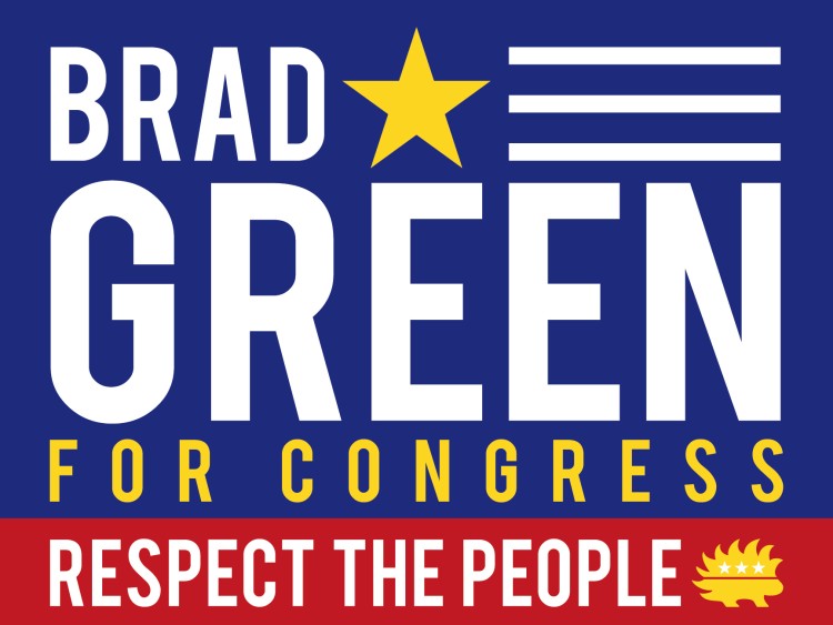 Brad Green for Congress Sign